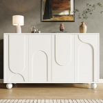 Kaasaegne 2 ukse ja 2 riiuliga k&uuml;ljepaneel elutuppa, unikaalse mustriga, lihtne buffet reguleeritava lauaplaadiga ja kallutatavaga, 120 x 35 x 71 cm, jaoks