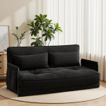 YINIX kokkupandav diivanvoodi 5-tasandilise reguleeritava seljatoega, vabalt seisev magamistool, 3-in-1 p&otilde;randakohver koos pehmendusega elutuppa ja k&uuml;lalistele (137 cm kahekordne iste) | 5-stufig verstellbar, 3-in-1 Bodensofa, Mit Kissen, Freistehend