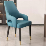 K&ouml;&ouml;gi s&ouml;&ouml;gitoolid Faux Leather Mid-Century Modern S&ouml;&ouml;gitool k&auml;etugedega Pehmendusega metallist jalg K&ouml;&ouml;gi k&uuml;ljetool aktsenttool elutuppa (V&auml;rv : Sinine)