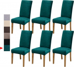 S&ouml;&ouml;gitooli katted Velvet Stretch pehme pestav s&ouml;&ouml;gitool Slipcovers kodu restorani Bankett Green 6 Pack