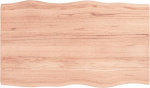 vidaXL lauaplaat, puidust lauaplaat, s&ouml;&ouml;gilaud, kohvilaud, t&auml;ispuidust laud, k&auml;sit&ouml;&ouml;na valmistatud, asenduslauaplaat, helepruun, 100 x 60 x (2-4) cm, t&ouml;&ouml;deldud t&auml;ispuit