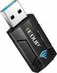 EDUP AC1300 WiFi dongle adapter, USB 3.0 Dual Band 5GHz/2.4GHz WiFi adapter arvutile, 802.11ac traadita v&otilde;rk, toetab Windows 11/10/8.1/8/7/XP/Vista, Mac OS X 10.6-10.15.