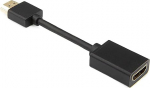 HDMI pikenduskaabel, HDMI adapter, HDMI pistikupesa-naine pikenduskaabel, HDMI HDMI HDMI konverteri adapteri kaabel, &uuml;hildub Fire/Roku, TV Stick, Blu-Ray, PS3/PS4, Plug & Play, must, 2
