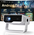 Nutikas projektor 4K toega, Android 11, Full HD 1080P, 28000 luumenit, WiFi 6 ja BT 5.2, 120&deg; reguleeritav statiiv
