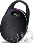 Kaasaskantav Bluetooth-k&otilde;lar valguse, LED-ekraaniga, integreeritud karabiin, Pro Sound Music Box, v&otilde;imas bass, 25-tunnine aku, RGB-tuled, TWS-paaritamine, AUX, TF-kaart, sobib &otilde;ue/peole/reisile.