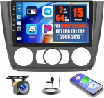 Inefala Android 15 2G/64G autoraadio GPS navigatsioon BMW 1 seeria E87 E81 E82 E88 2008-2012 raadio traadita Carplay Android auto, 9-tolline puuteekraan, GPS, WiFi, BT, USB, FM RDS, EQ, MIC, CAM