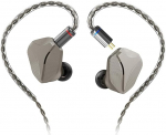 Hidizs MP145 In-Ear Monitor k&otilde;rvaklappide kaabel, WDC Coengineered, 14,5 mm IEMs Wired Earphones, Flight Aluminium, muusikutele, sisaldab 3 komplekti vahetatavat h&auml;&auml;lestusfiltrit, 4,4 mm pistik, Titanium