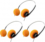 Retro-Over-Ear-Kopfh&ouml;rer, Vintage-Feelings-B&uuml;gel-Kopfh&ouml;rer, Retro-Kopfh&ouml;rer, kerge, Hi-Fi-Stereo-Kopfh&ouml;rer, Kopfh&ouml;rer, f&uuml;r die meisten Handys, Wiedergabe von Pevices Kopfh&ouml;rern, Orange, 3 St&uuml;ck
