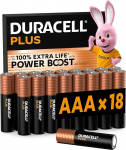 Duracell Plus AAA mikroaluselised patareid, 1,5 V LR03 MN2400, 18 tk (Amazon eksklusiivne)
