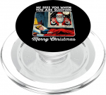 Gruseliger Weihnachtsmann Er Sieht Dich, wenn du schl&auml;fst Weihnachten PopSockets PopGrip f&uuml;r MagSafe