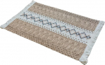 AMDXD 4 taldriku komplekt, Elegantne ruudukujuline, puuvillasest linasest materjalist taldrikud, pestav, motiiv, ristk&uuml;likukujuline, punutud libisemisvastane, pruunid valged taldrikud koju, restorani, s&ouml;&ouml;gilauale, 50 x 30 cm.