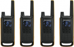 Motorola Talkabout T82 Extreme PMR446 2-Way Walkie Talkie Radio Quad Pack - kollane / must