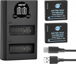 DSTE DMW-BLE9 asendusaku (2 tk) ja Smart LED Dual USB laadija, mis &uuml;hildub Panasonic DMW-BLE9E, DMW-BLG10, DMC-GF3, DMC-GF5, DMC-GF6, DMC-GX7, DMC-GX85, DMC-ZS60, DMC-ZS100, DMC-LX100 mudelitega.