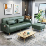 Modernes Modulares Sofa- Und Fu&szlig;hocker-Set, Bequeme Lounge-Couch Mit Akzentkissen, Pflegeleichtem Stoff Und Holzrahmen, for Das Wohnzimmer Kleiner Wohnungen(B,205+50cm)