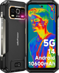 Ulefone Armor 27T Pro 5G v&auml;ljas mobiiltelefoni soojuskaamera, 24GB + 256GB 10600mAh v&auml;ljas nutitelefon ilma lepinguta Android 14, 50MP + 64MP &ouml;ine n&auml;gemine 6.78 tolli 120Hz nutitelefon Dual