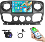 Hikity 2+64GB Android 15 Autoradio f&uuml;r Opel Movano 2 Renault Master 3 Nissan NV400 Radio Wireless Carplay Android Auto, 10" 2.5D puuteekraaniga raadio koos tagasis&otilde;idukaameraga Bluetooth Navi FM RDS