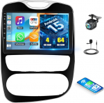 CAMECHO Android 15 4G + 64G autoraadio Renault Clio 4 2012-2018 koos Navi Carplay Android autoga, 10-tolline Double DIN autoraadio puuteekraan DSP RDS Bluetooth 5.0 peeglilink + HD tagumine vaade