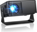 [Auto Keystone & 2026 Upgraded] AKIYO O1 projektor v&auml;ike 1080P toetab 360&deg; p&ouml;&ouml;ratavat, 16000L projektor kodukino jaoks, 50% Zoom Outdoor projektor &uuml;hildub nutitelefoni / TV Stick / HDMI / USB, mustaga