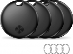 Smart Air Tracker Tag 4 Pack, Apple'iga &uuml;hilduv v&otilde;tmeotsija Kus on? App (ainult iOS), v&otilde;tmeotsija pagasile/kotile/rahakotile, IP67 veekindel, vahetatav aku (weTag Mini), must