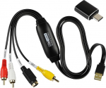 VHS digitaalseks konverter USB 2.0 - Video Capture Card kuni 1080P VHS, AV & S-Video adapter, VHS DVD-le arvutis, PAL/NTSC, Windows & Mac OS