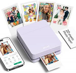 Nelko fotoprinter PP01 V&auml;rviline kaasaskantav mini fotoprinter nutitelefonile koos 20 fotopaberiga, tindiprinter, kleepuv tagak&uuml;lg iOS ja Android, l&otilde;bus redigeerimisrakendus, lillat v&auml;rvi