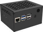 Geekworm X1206-C1 metallist korpus Raspberry Pi 5 ja X1206 UPS ja aktiivne jahuti ning X1000/X1001/X1003/X1004/X1015/M901 PCIe Top jaoks