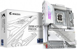 GIGABYTE Z890 AORUS PRO Ice emaplaat - toetab Intel Core Ultra (Series 2) protsessoreid, 16+1+2 faasi VRM, kuni 9500MHz DDR5 (OC), 1xPCIe 5.0 + 4xPCIe 4.0, Wi-Fi 7, 5GbE LAN, Thunderbolt 4.