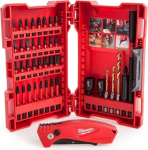 Milwaukee 4932459763 40tk Shockwave l&ouml;&ouml;kpuuri- ja draiverikomplekt ja nuga