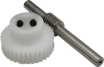 POM-Schneckengetriebesatz mit einem Verh&auml;ltnis von 1:60, 60 Z&auml;hne, 0,8 Modul, Getriebeturbinengetriebe, 8 mm mechanische Schneckenwelle aus Stahl Position(12mm bore)