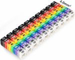 Yankok PCS100 Clip-On Kabelmarker, suurus 4,0 mm&sup2; f&uuml;r 4,0-5,5 mm Kabel, farbcodierter Aufdruck mit 0-9, 10 x 10 vorgedruckte M-Form for Kabelmanagement