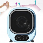 Small Condenser Tumble Dryer, 5 kg Capacity Compact Portable Tumble Dryer, Small Condenser Dryer, Spin Dryer with 0.8 kg Load Capacity, for Home, Apartments and RVs, Blue