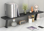 Freistehender Schreibtischnizer, 40,6-101,6 cm, Computerregal f&uuml;r Zuhause/Schule/B&uuml;ro, stilvolle schwarze Schreibtischdekoration, platzsparende Aufbewahrungsl&ouml;sung, verstellbares Design