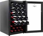 El Fuego&reg; AY 291 Wine Fridge for 41 Bottles with Digital Touchscreen Interior Volume 98 Litres 5 Compartments Extremely Quiet Temperature Adjustable 5-20&deg;C Wine Temperature Cabinet Wine Cabinet