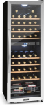 Klarstein Wine Refrigerator, Drinks Fridge Slim, Fridge with Glass Door, Drinks Refrigerators Freestanding, Wine Fridge Small, Wine Refrigerators 2 Zones, LED Lighting, 5-18&deg;C, 54 Bottles