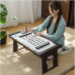 Kokkupandav antiikne Jaapani meditatsiooniteelaud Multifunktsionaalne madal s&uuml;learvuti s&ouml;&ouml;gilaud Pruun 80x44x36cm Ideaalne kohviks ja l&otilde;&otilde;gastumiseks