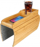 IGTOPS Upgrade diivanitaldrik, libisemisvastane k&auml;etugi, bambusest valmistatud diivanitaldrik, diivanitaldrik, diivanitaldrik koos libisemisvastase korgipadjaga, organiseerija ja diivaniriiuliga (palkv&auml;rv)