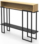 PQXQZ Bauernhaus Konsolentisch Dekorativer Tisch mit Viel Stauraum f&uuml;r Eingangsbereich Flur und Wohnzimmer(Beige)