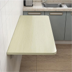 Klappbarer Wandtisch aus Holz, Klappbarer Arbeitstisch, Esstisch mit Halterungen zum Platzsparen