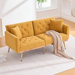 Arhatreya 2-kohaline diivan, k&uuml;lalisdiivan, kaasaegne diivan, 2-kohaline diivan diivan koos diivanipadja ja reguleeritava seljatoega, kahekohaline polsterdatud diivan elutuppa, magamistuppa, korterisse, k&uuml;lalistetuppa, sametist kangas