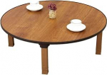 Umweltfreundlicher runder klappbarer Couchtisch im japanischen Stil, niedriger Esstisch f&uuml;r Sitzgelegenheiten, kleiner Schreibtisch, Teestubentisch mit Erkerfenster (60 x 30 cm)