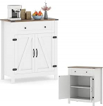 KOMFOTTEU k&ouml;&ouml;gikapp 1 sahtliga, 2 uksega k&uuml;ljepaneel, reguleeritava riiuliga buffetkapp, 3 tasandit, hoium&ouml;&ouml;bel s&ouml;&ouml;gituppa, elutuppa, 80 x 40 x 92 cm.