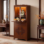 Buddha-Altartisch - Pers&ouml;nlicher Schreinschrank mit Aufbewahrungsschublade, Meditationssockel aus Bambus f&uuml;r Weihrauch, Opfergaben und Gebete - 52 cm chinesisches Nischendesign