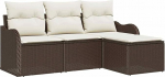 Gartensofa-Set mit Speicher 4 tk Braun Poly-Rattan Gartenm&ouml;bel Model3354317