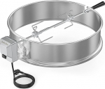 Onlyfire, universaalne rotisserie pit koos mootoriga, 57 cm, grillvarda lisakomplekt s&ouml;egrillile, rotisserie, s&ouml;egrillile, sobib Weber 2290 ja teistele mudelitele.