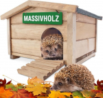 Hecht zooprinz talvekindel siilimaja p&otilde;randa ja ilmastikukindla katusega - Siili s&ouml;&ouml;damaja - ideaalne siili talvitumiseks aastaringselt ja pesakoduks siiliperele -