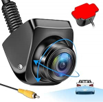 AHD 1080P tagurduskaamera 180 &deg; laia nurga tagantvaate kaamera auto 360 &deg; p&ouml;&ouml;ratav tagurduskaamerate paigaldamine ilma puurimiseta auto tagumine kaamera j&auml;relpaigaldamine matkaauto jaoks IP69K veekindel HD &ouml;&ouml;