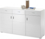 Enrique Sideboard, White High Gloss - Modern Chest of Drawers with Drawers and Lots of Storage Space - 150 x 86 x 42 cm (W x H x D)