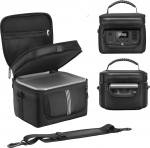 Generator-Tragetasche, kompatibel mit ECOFLOW River 2 (256Wh) tragbarer Powerstation, zweilagige Power-Aufbewahrungstasche mit Schnellzugriff und Luftstrom-Rei&szlig;verschlussfenstern, Schwarz