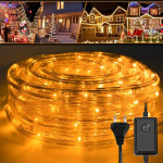 Jopassy LED Rope Light for Outdoor Use, 30 m LED Light Tube with 8 Light Modes, Light Tubes Waterproof, Fairy Lights for Garden Decoration, LED Tube Yellow