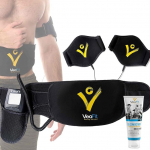 VEOFIT Abdominal Muscle Belt EMS Abdominal Trainer for Weight Loss Firms and Tightens the Abdomen, Back, Arms, Thighs, Calves with Fitness and Nutrition Manual and Transport Bag